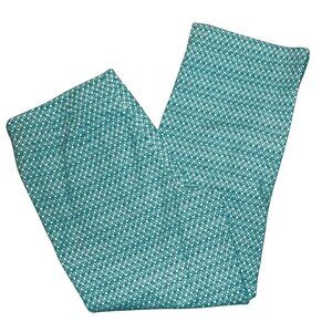 Beautiful Talbots Stretch Size 4 pants in a vibrant blue white geometric print